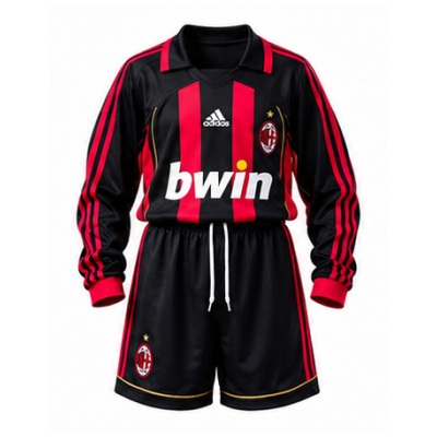 AC Milan 06/07 Home Retro Long Sleeve Kids Kit Jersey
