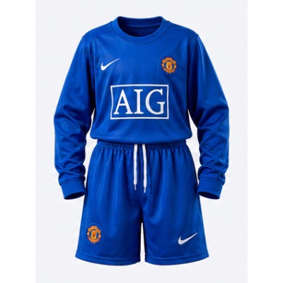 M-U 08/09 Third Away Retro Long-Sleeve Kids Kit Jersey
