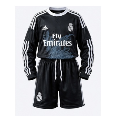 Real Madrid 14/15 Third Away Retro Long Sleeve Kids Kit Jersey