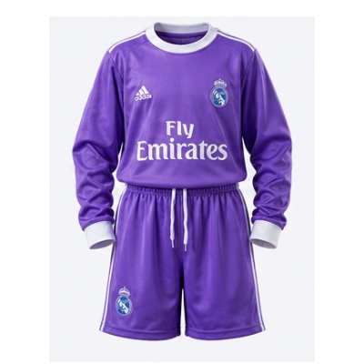 Real Madrid 16/17 Away Retro Long Sleeve Kids Kit Jersey