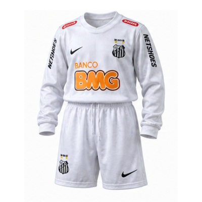Santos 12/13 Home Retro Long Sleeve Kids Kit Jersey