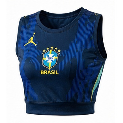 Brazil 2026 Away Women's Crop Top Style Tank Top