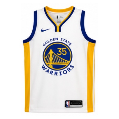 2019/20 Season Golden State Warriors V-Neck Bai #35 Kevin Durant NBA Jersey