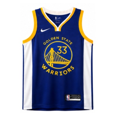 2019/20 Season Golden State Warriors V-Neck Blue #33 James Wiseman NBA Jersey