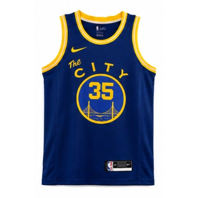 2020/21 Season Golden State Warriors Cable Car Edition Blue #35 Kevin Durant NBA Jersey