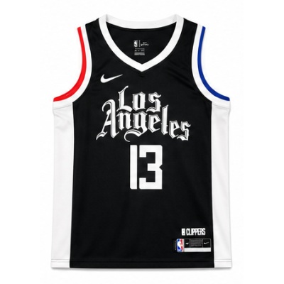 2020/21 Season Los Angeles Clippers City Edition Black #13 Chris Paul . Paul George NBA Jersey