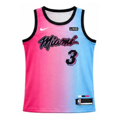 2020/21 Season Miami Heat City Edition Gradient #3 Dwyane Wade NBA Jersey