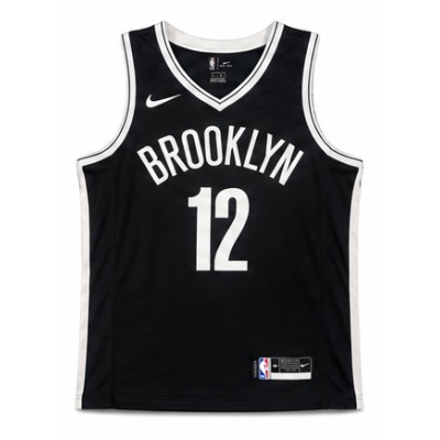 Brooklyn Nets V-Neck Black #12 Qiao. Joe Harris NBA Jersey
