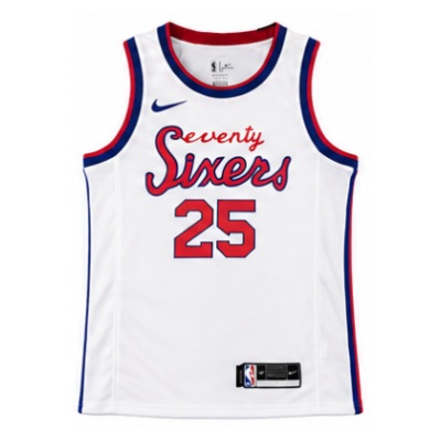 2020/21 Season Philadelphia 76ers Cao Xie Retro Limited Edition #25 Ben. Ben Simmons NBA Jersey