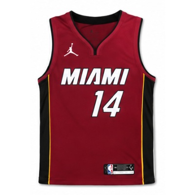 2020/21 Season Miami Heat Jordan Theme V-Neck Maroon #14 Tyler Herro NBA Jersey