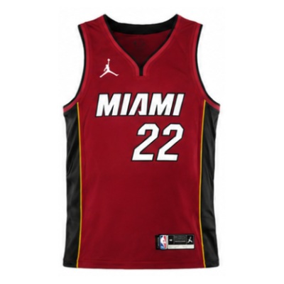 2020/21 Season Miami Heat Jordan Theme V-Neck Maroon #22 Jimmy Butler NBA Jersey