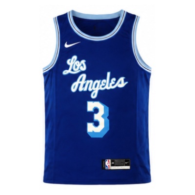 2020/21 Season Los Angeles Lakers Retro Blue #3 Anthony Davis NBA Jersey