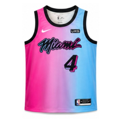 2020/21 Season City Edition Miami Heat Gradient #4 Victor Oladipo NBA Jersey