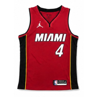 2020/21 Season Miami Heat Jordan Theme V-Neck Maroon #4 Victor Oladipo NBA Jersey