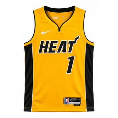 2020/21 Season Miami Heat Earned Edition #1 Bo Shen NBA Jersey