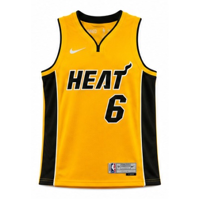2020/21 Season Miami Heat Earned Edition #6 LeBron James NBA Jersey