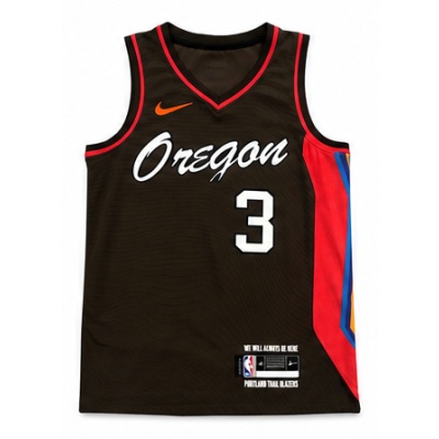 2020/21 Season Portland Trail Blazers City Edition Ka Fei Se #3 Mai Ke Lei Mu NBA Jersey