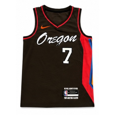 2020/21 Season Portland Trail Blazers City Edition Ka Fei Se Bu Lan Deng.Luo Yi NBA Jersey