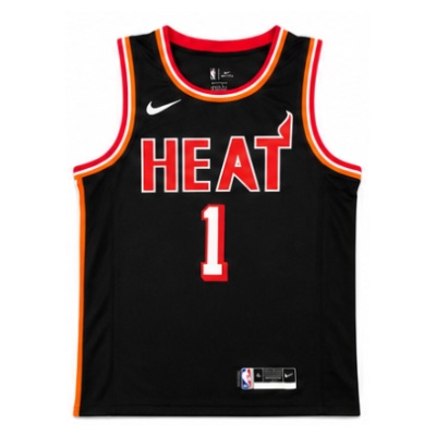 2017/18 Season Miami Heat Retro Night Black #1 Bo Shen NBA Jersey