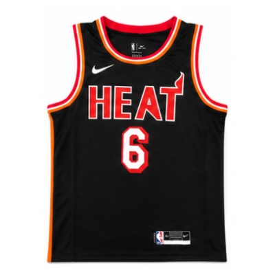 2017/18 Season Miami Heat Retro Night Black #6 LeBron James NBA Jersey