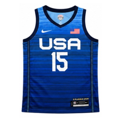 2021 Olympics USA Team USA Basketball Blue #15 Devin Booker NBA Jersey