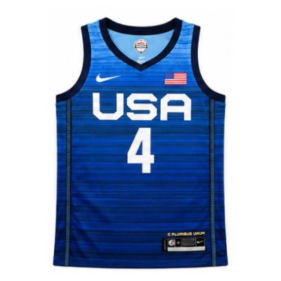 2021 Olympics USA Team USA Basketball Blue #4 Bradley Beal NBA Jersey