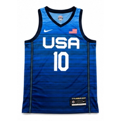 2021 Olympics USA Team USA Basketball Blue #10 Jayson Tatum NBA Jersey