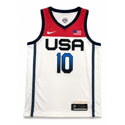 2021 Olympics USA Team USA Basketball White #10 Jayson Tatum NBA Jersey