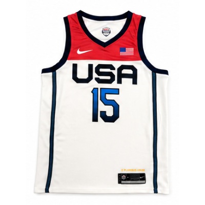 2021 Olympics USA Team USA Basketball White #15 Devin Booker NBA Jersey