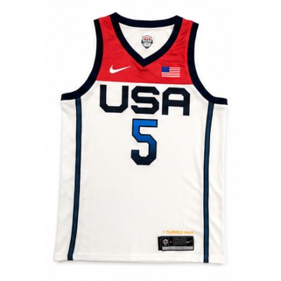2021 Olympics USA Team USA Basketball White #5 Zach LaVine NBA Jersey