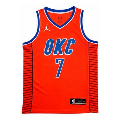 2020/21 Season Oklahoma City Thunder Jumpman Edition Orange #7 Carmelo Anthony NBA Jersey