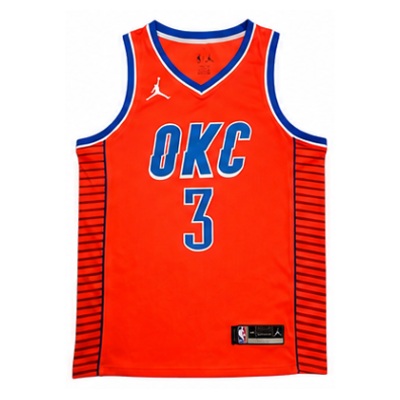 2020/21 Season Oklahoma City Thunder Jumpman Edition Orange #3 Chris Paul NBA Jersey