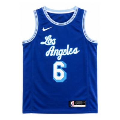 2020/21 Season Los Angeles Lakers Retro Lan #6 LeBron James NBA Jersey