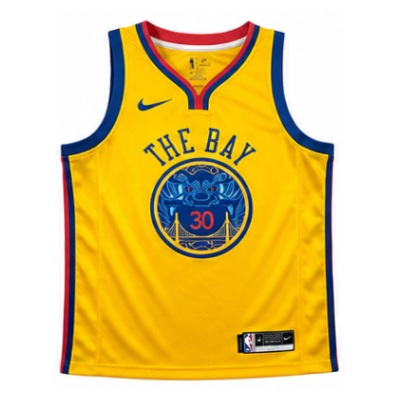 2017/18 Season Golden State Warriors Zhong Guo Long Pao #30 Stephen Curry NBA Jersey