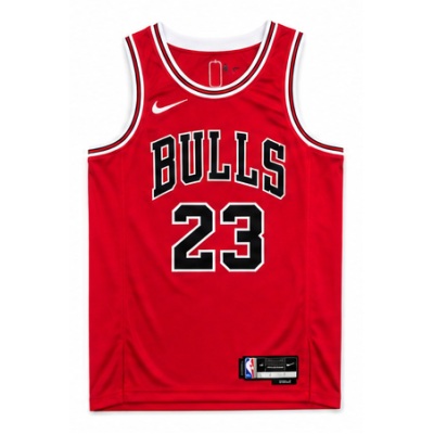 75th Anniversary Chicago Bulls Red #23 Michael Jordan NBA Jersey