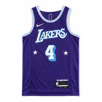 75th Anniversary 2021/22 Season Los Angeles Lakers City Edition #4 Rajon Rondo NBA Jersey