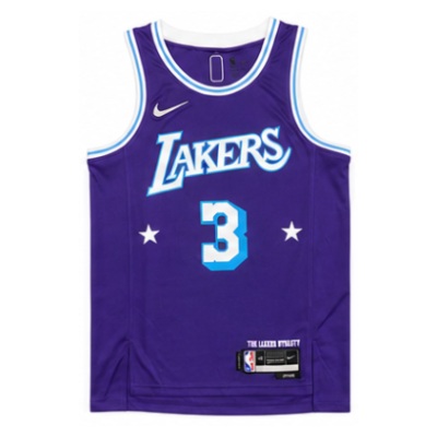 75th Anniversary 2021/22 Season Los Angeles Lakers City Edition #3 Anthony Davis NBA Jersey