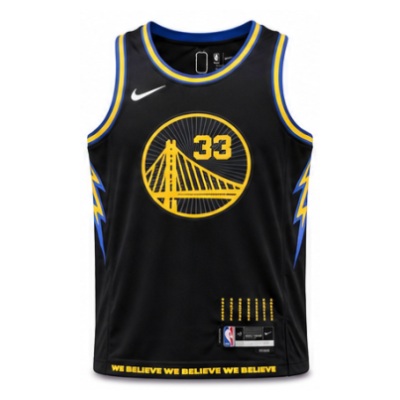 2021/22 Season Golden State Warriors City Edition #33 James Wiseman NBA Jersey