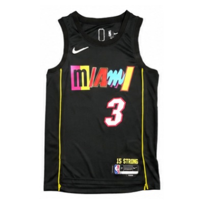 2021/22 Season Miami Heat City Edition #3 Dwyane Wade NBA Jersey