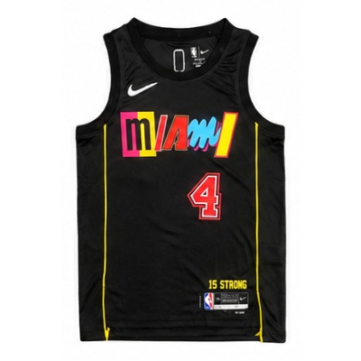 2021/22 Season Miami Heat City Edition #4 Victor Oladipo NBA Jersey