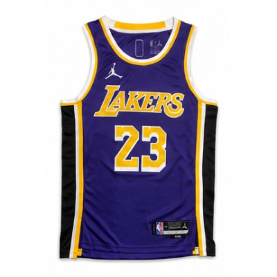75th Anniversary Los Angeles Lakers Jumpman Limited Edition #23 LeBron James NBA Jersey