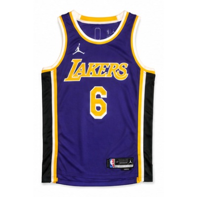75th Anniversary Los Angeles Lakers Jumpman Limited Edition #6 LeBron James NBA Jersey