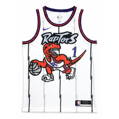 Toronto Raptors Retro White #1 Tracy McGrady NBA Jersey