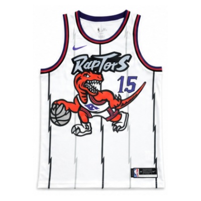 Toronto Raptors Retro White #15 Vince Carter NBA Jersey