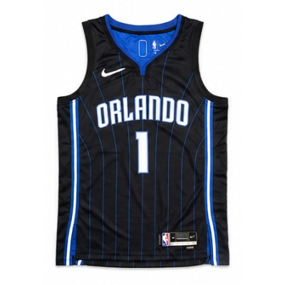 75th Anniversary Orlando Magic Black #1 Tracy McGrady NBA Jersey