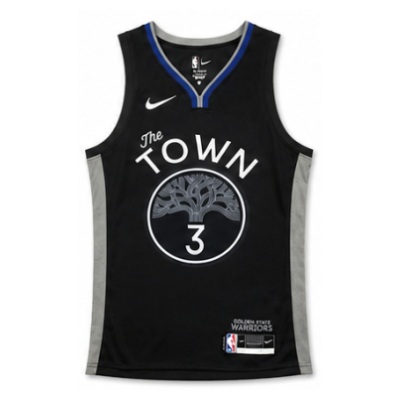 2019/20 Season Golden State Warriors Black Gray #3 Jordan Poole NBA Jersey