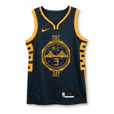 2017/18 Season Golden State Warriors Gray #3 Jordan Poole NBA Jersey
