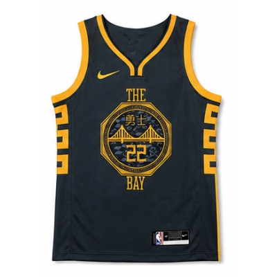 2017/18 Season Golden State Warriors Gray #22 Wei Jin Si NBA Jersey