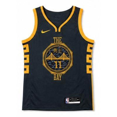 2017/18 Season Golden State Warriors Gray #11 Klay Thompson NBA Jersey