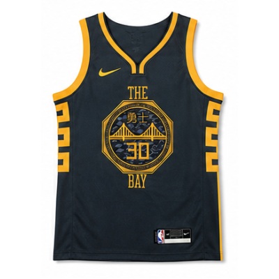2017/18 Season Golden State Warriors Gray #30 Stephen Curry NBA Jersey